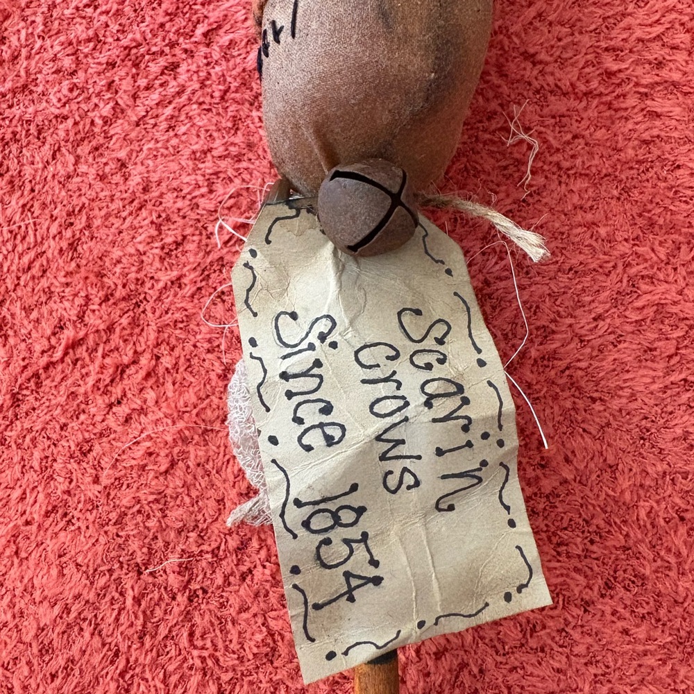 Handcrafted Rustic Scarecrow Stick - image 4